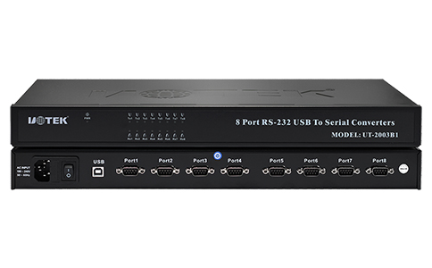 工業(yè)USB轉(zhuǎn)8口串口擴展塢_UT-2003B1 USB轉(zhuǎn)RS-232八口轉(zhuǎn)換器 （USB V2.0)