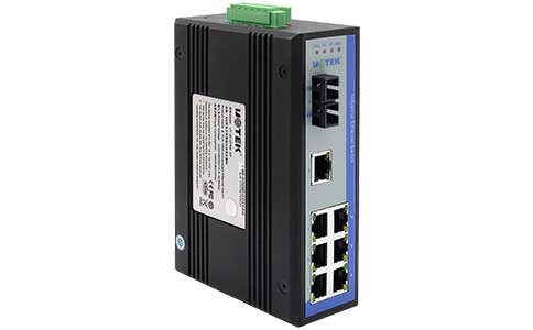 工業(yè)級導(dǎo)軌式非網(wǎng)管型交換機_UT-62107 8口百兆以太網(wǎng)交換機