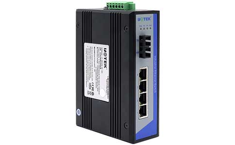 工業(yè)級以太網多模光纖收發(fā)器_UT-2604-220 4口百兆網絡光纖收發(fā)器